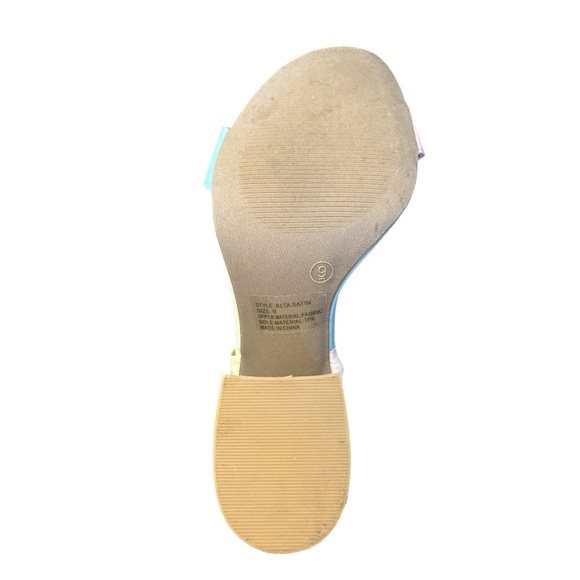 Lulus Alta‎ Satin Multi Ombre Lace-Up Heels Women’s Size 9 - Picture 9 of 14